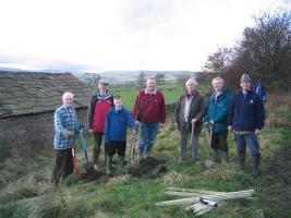 David Blakeley and John Morton packing sticks